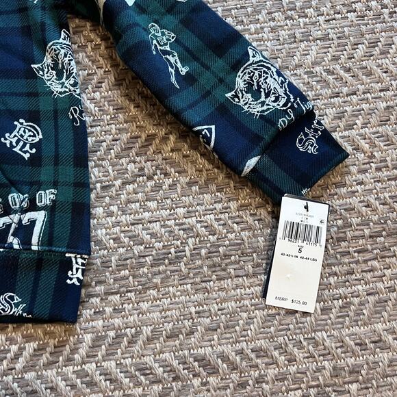 POLO RALPH LAUREN KIDS graphic-print long-sleeve hoodie Sz 5 - Picture 2 of 5